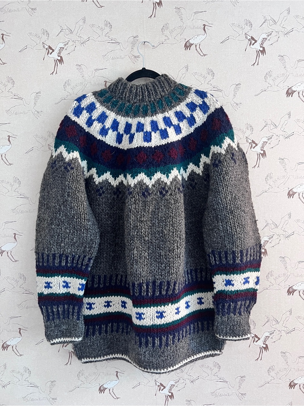 Vintage artesanias gladys Nordic fair isle sweater chunky knit - Picture 3 of 5